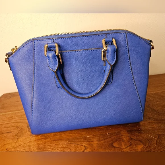 Michael Kors Ciara Satchel Cerulean Blue - Picture 3 of 5